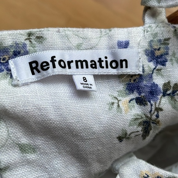 Reformation Aperol linen mini dress - 8 - Madeline print - Picture 11 of 15